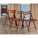 Robin 4-Pc Folding Chair Set, Walnut