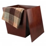 Mezo Storage Cube, Accent Table, Walnut