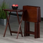 Alex 4-Pc Snack Table Set, Walnut