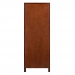 Brooke Jelly 2-Section Cupboard, Open Shelf Cabinet, Walnut