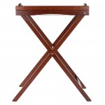 Devon Butler TV Table with Serving Tray, Walnut