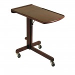 Olson Adjustable Laptable Cart, Walnut