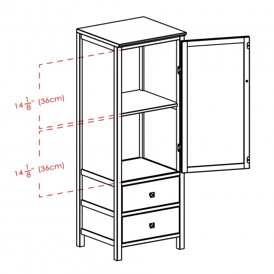 Brooke Jelly 2-Drawer Cupboard, Walnut