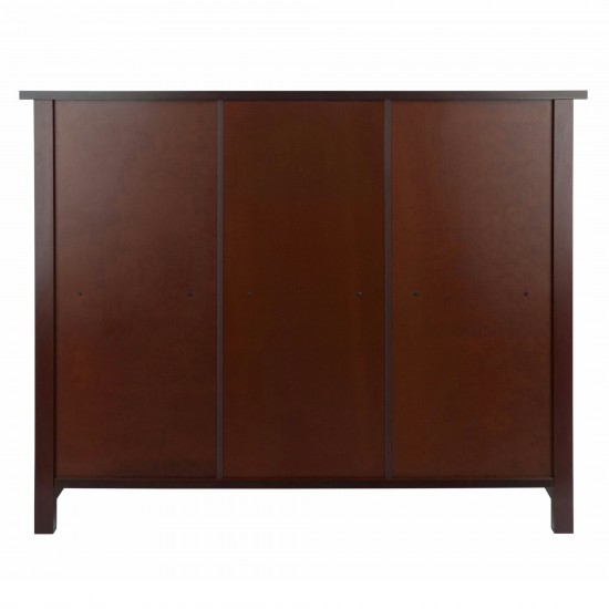 Milan Wide 2-Section Storage Shelf, Walnut