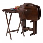 Lucca 5-Pc Snack Table Set, Walnut