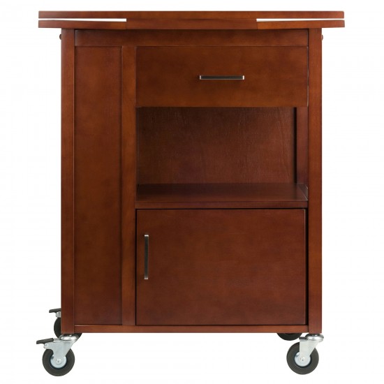 Gregory Extendable Top Kitchen Cart, Walnut