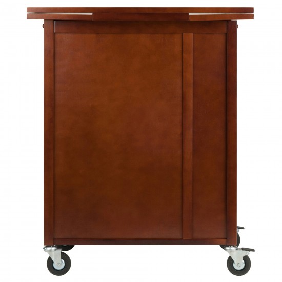 Gregory Extendable Top Kitchen Cart, Walnut