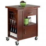 Gregory Extendable Top Kitchen Cart, Walnut