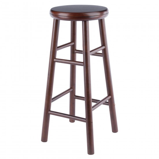 Selby 2-Pc Swivel Seat Bar Stool Set, Walnut