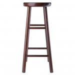 Selby 2-Pc Swivel Seat Bar Stool Set, Walnut