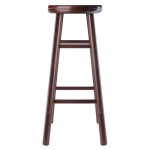 Selby 2-Pc Swivel Seat Bar Stool Set, Walnut