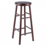 Selby 2-Pc Swivel Seat Bar Stool Set, Walnut