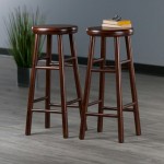 Selby 2-Pc Swivel Seat Bar Stool Set, Walnut