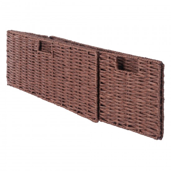 Tessa 3-Pc Foldable Woven Rope Basket Set, Walnut