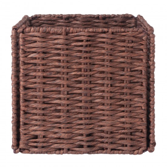 Tessa 3-Pc Foldable Woven Rope Basket Set, Walnut