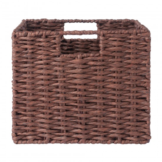 Tessa 3-Pc Foldable Woven Rope Basket Set, Walnut