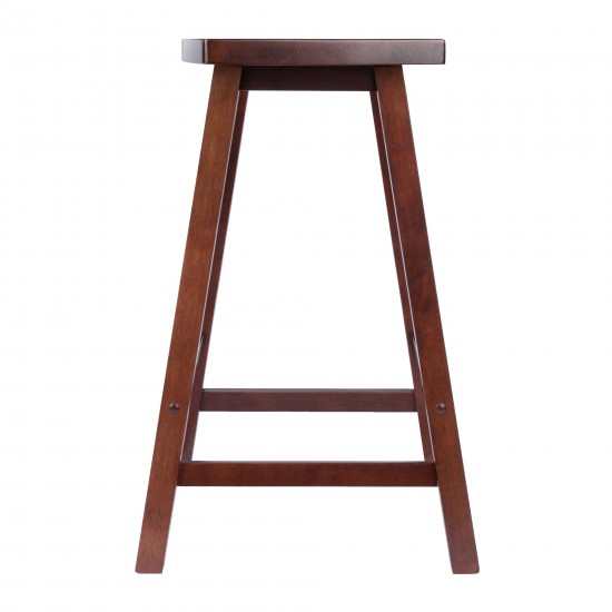 Katashi Fan Shape Counter Stool, Walnut