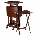 Isabelle 6-Pc Snack Table Set, Walnut