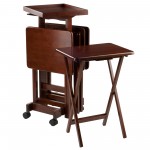 Isabelle 6-Pc Snack Table Set, Walnut