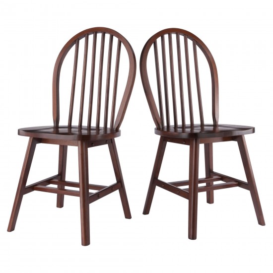 Windsor 2-Pc Chair Set, Walnut