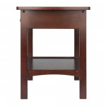 Claire Curved Accent Table, Nightstand, Walnut