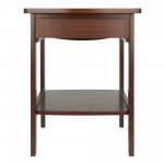 Claire Curved Accent Table, Nightstand, Walnut