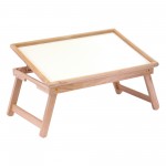 Ventura Breakfast Tray, Flip-Top, Natural and White