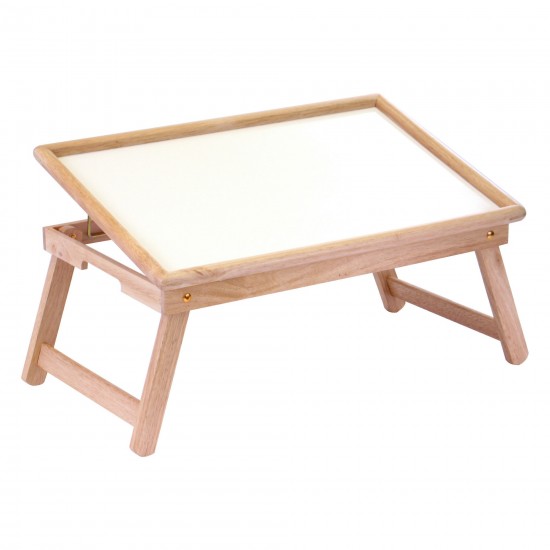 Ventura Breakfast Tray, Flip-Top, Natural and White