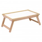 Ventura Breakfast Tray, Flip-Top, Natural and White