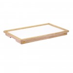 Ventura Breakfast Tray, Flip-Top, Natural and White