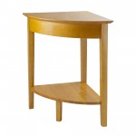 Studio Home Office Corner Table, Honey Pine