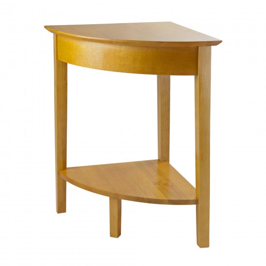 Studio Home Office Corner Table, Honey Pine