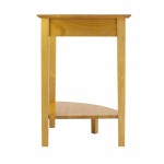 Studio Home Office Corner Table, Honey Pine