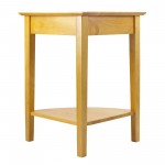 Studio Home Office Corner Table, Honey Pine