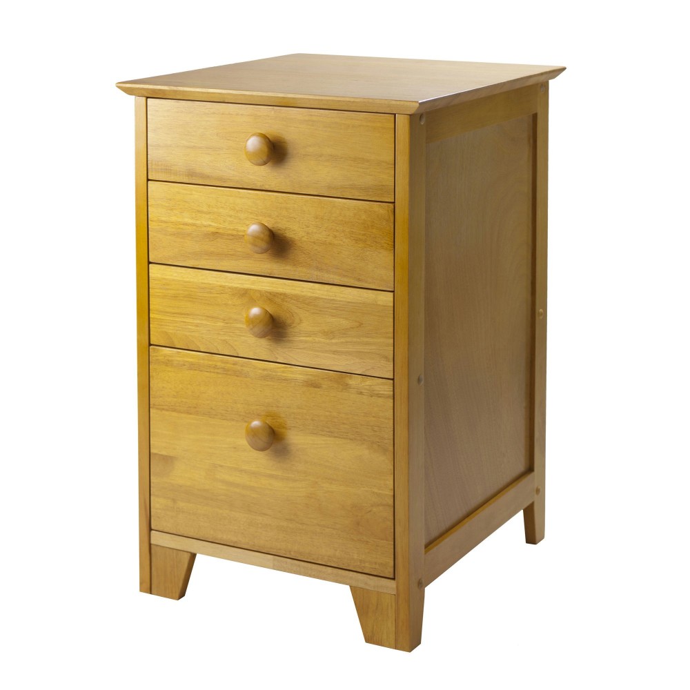 Studio Home Office File Cabinet, Honey Pine