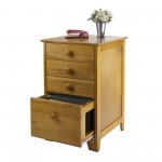 Studio Home Office File Cabinet, Honey Pine