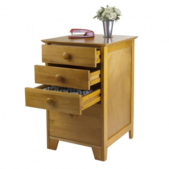 Studio Home Office File Cabinet, Honey Pine