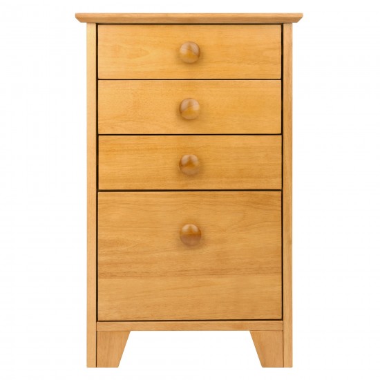 Studio Home Office File Cabinet, Honey Pine