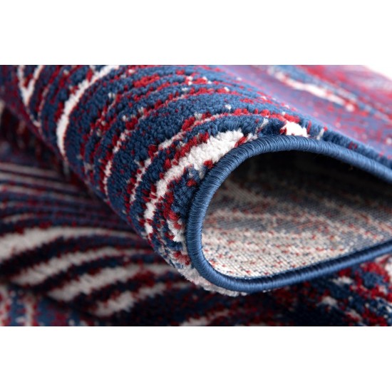 Abington-Ls10163-Red_Navy-5.3 X 7.6 Area Rug