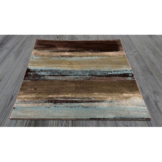 Aden-Ad3369-Brownblue-Canada-Cad336958-5.3X7.6 Area Rug