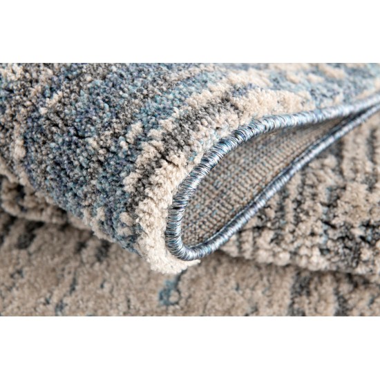 Amazon- Az10447-Gray_Blue-7.10 X 10.6 Area Rug