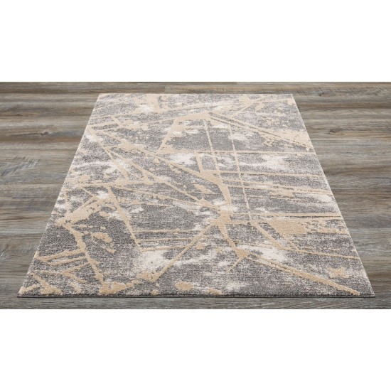 Amazon-Az11207-Grey-5.3X7.4-160X225 Area Rug