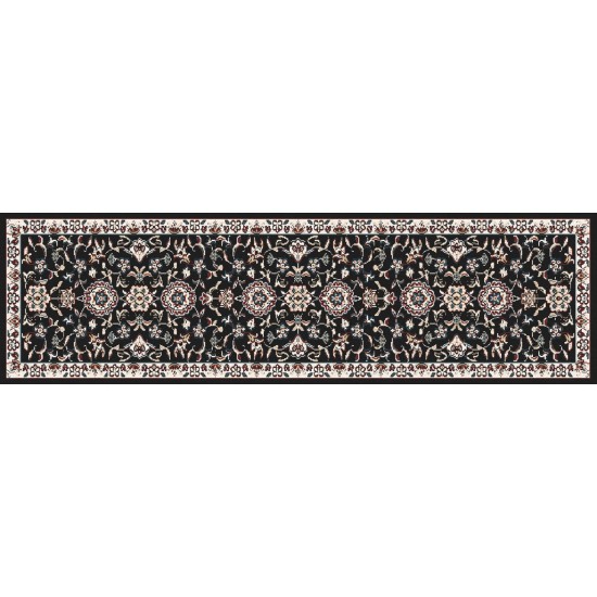 Arabella-Ar_00_0145-Black-Roll Runner Cut 2.2 X 1 Runner Rug