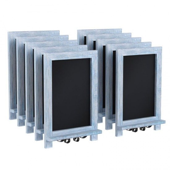 10PK Rustic Blue Chalkboards