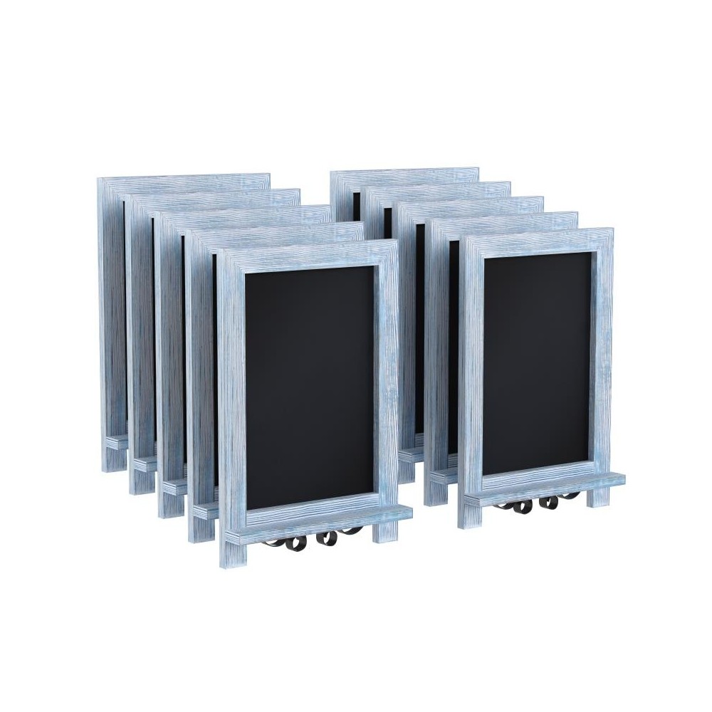 10PK Rustic Blue Chalkboards