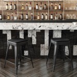 4PK 24" Black Stool-Black Seat