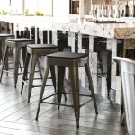 4PK 24" GN Stool-Black Seat