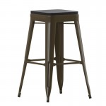 4PK 30" GN Stool-Black Seat