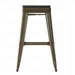 4PK 30" GN Stool-Black Seat