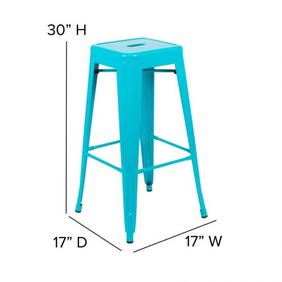 4PK 30" Teal Stool-Teal Seat